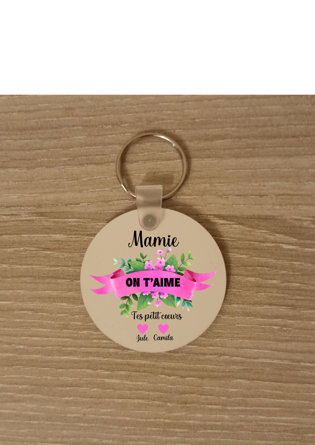 Porte  clé mamie on t'aime
