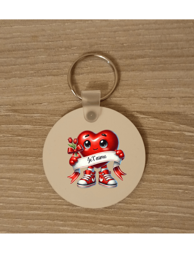 Porte clé bonhomme cœur je t'aime