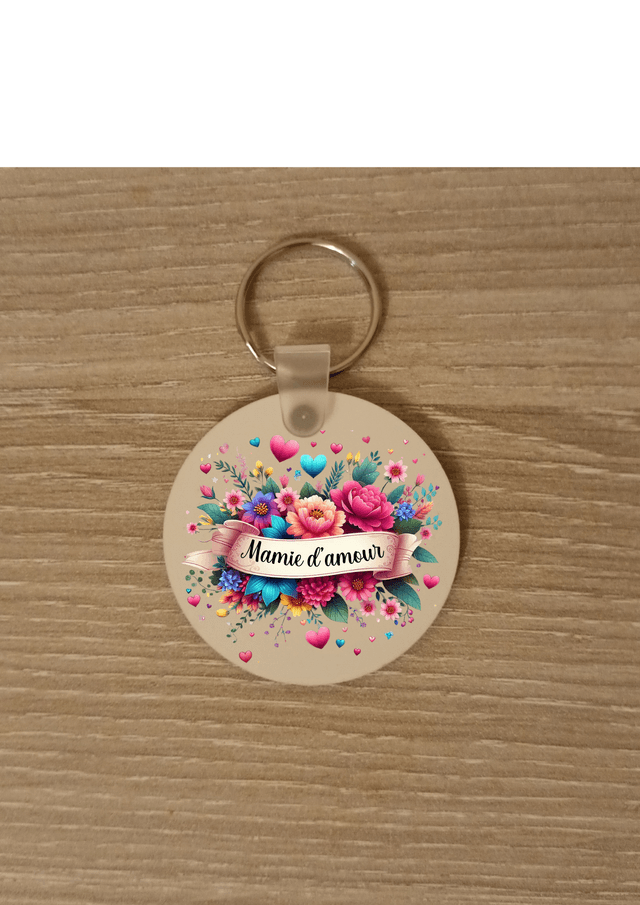 Porte clé mamie d'amour