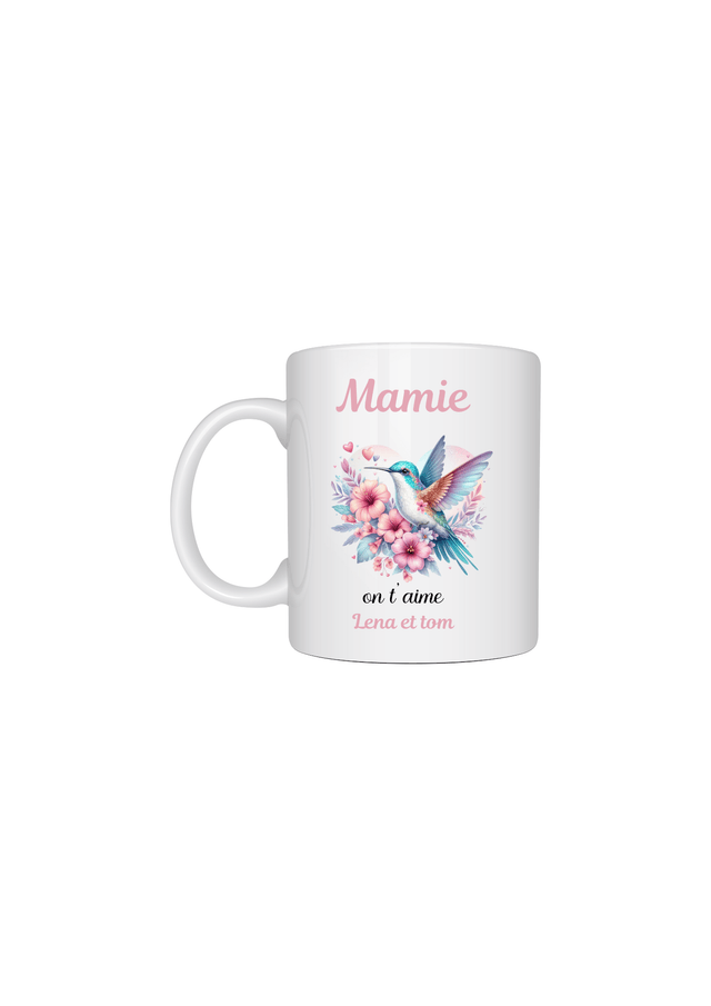 Mug motif oiseau mamie on t'aime