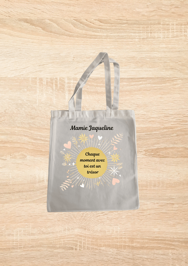 Sac fourre tout mamie chaque moment passer avec toi et un trésor 