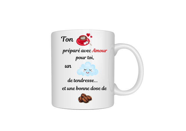 Mug préparé avec amour