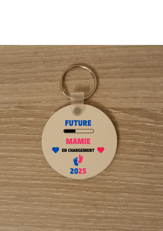 Porte clé future mamie 