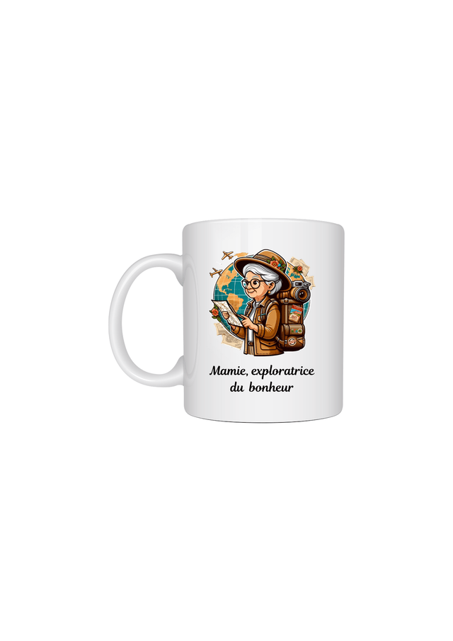 Mug motif mamie exploratrice