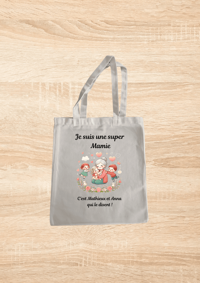 sac fourre tout super mamie de (prénom(s)) 