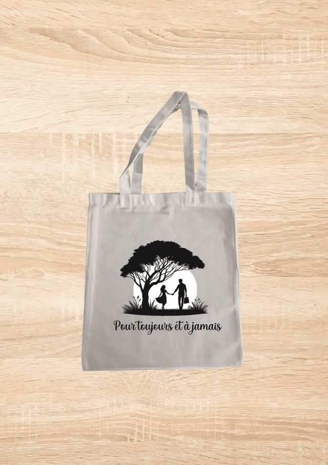 Sac fourre tout couple sous un arbre 