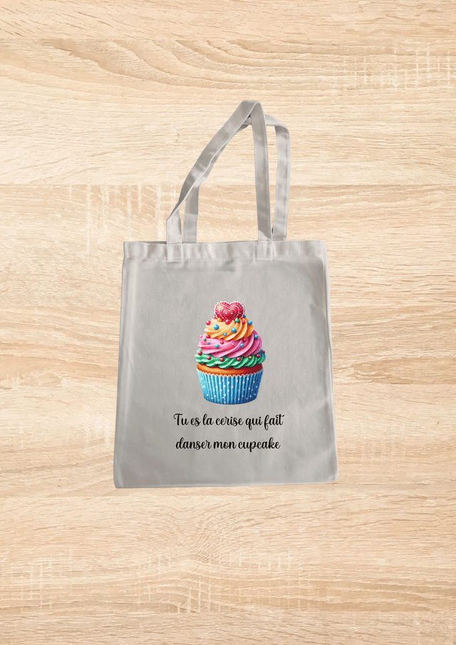 Sac fourre tout motif cupcake multicouleur 