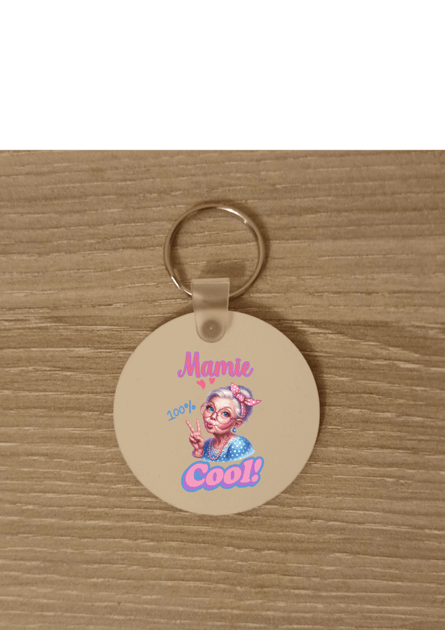 Porte clé mamie cool 