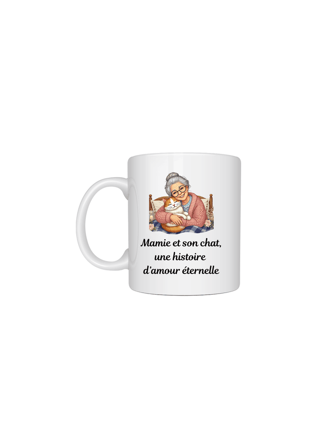 Mug motif mamie et son chat 