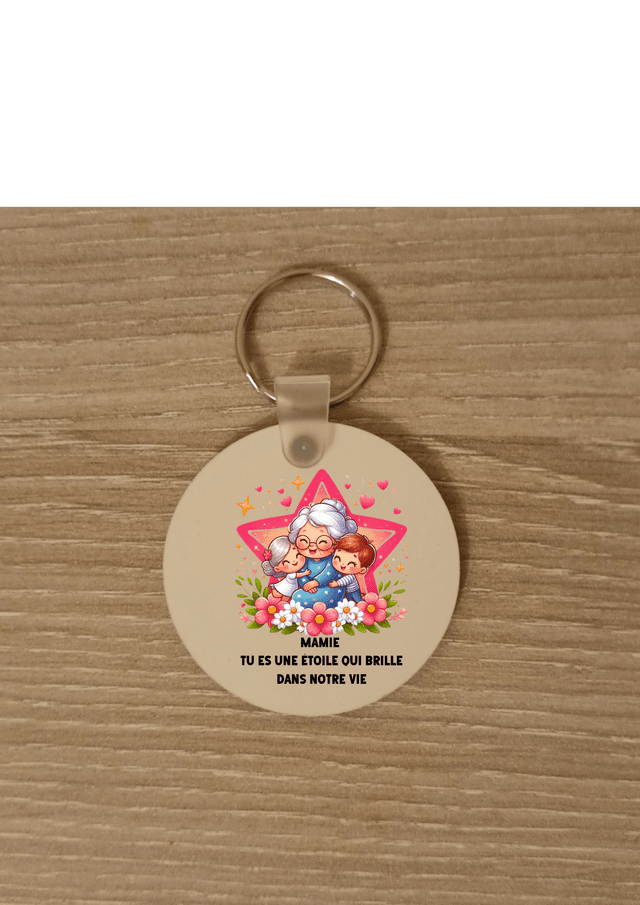 Porte clé mamie étoile 